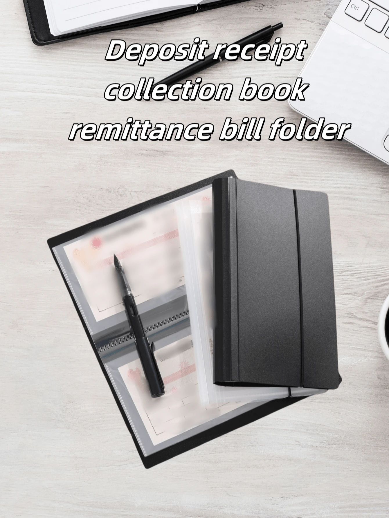 24pcs Bank Deposit/Withdrawal Receipt Storage Folder, Large Capacity Waterproof Collection Book, For Vouchers, Bills - Multicolor - View 1
