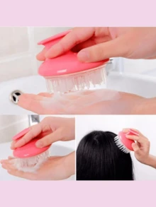 Professional Anti-Dandruff Heart Massage Brush For Scalp Bath Shampoo - 紫色 - 查看 3
