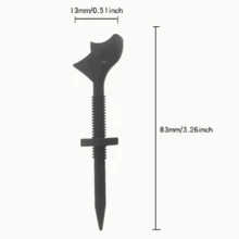 10° TEE MAX Rhombic Golf Tees Adjustable Height 10° Diagonal Insert Golf Ball Holder Reduces Rotation Increases Distance Speed G - Black - View 2