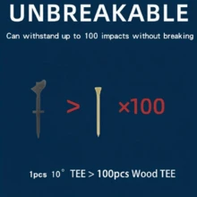 10° TEE MAX Rhombic Golf Tees Adjustable Height 10° Diagonal Insert Golf Ball Holder Reduces Rotation Increases Distance Speed G - Black - View 3