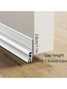 1m Chống bụi Giảm tiếng ồn Cửa Đáy Dải niêm phong Với Acrylic Trở lại Keo dán Đối với Cửa Gap , Chống gió , Cách âm , Chống côn trùng , Chống gió Và Tiết kiệm năng lượng , Thích hợp Đối với Đáy Cạnh Của Phòng , Phòng tắm , Phòng ngủ , Phòng bếp Và Mặt trước Cửa - trắng - Xem 10