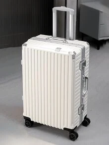 硬壳行李箱带万向轮，铝制框架，静音，20英寸短途旅行行李箱，大容量，防刮，26英寸旅行箱，适合男士、女士、学生