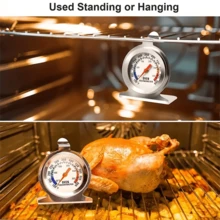 1pc Oven/Oven Thermometer, Range 50-300°C/100-600°F. 430 Stainless Steel Material, High-Temperature Resistant Glass, Auto Sensing, Precise Temperature Measurement. Suitable For Kitchen, Cooking, Baking. Essential Tool For Kitchen Baking, Kitchen Accessory.