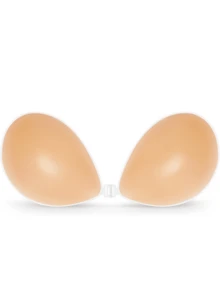 Invisible Push Up Bra, Adhesive Bra, Silicone Push Up Strapless Bra For Backless Dress, Wedding Dress - Khaki - View 7