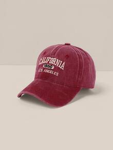 1 件女士城市名称“CALIFORNIA”字母刺绣水洗复古棒球帽，适合春、夏、秋、冬、防晒、日常穿着、户外运动、度假、旅行 - 彩色 - 查看 13