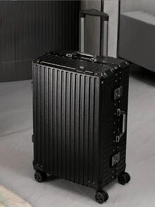 硬壳行李箱带万向轮，铝制框架，静音，20英寸短途旅行行李箱，大容量，防刮，26英寸旅行箱，适合男士、女士、学生