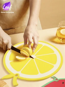 1 pieza Tabla de cortar de plástico con forma de fruta y verdura, tabla de cortar doméstica de sandía para camping