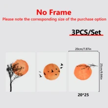 3pcs Canvas Art Print, Modern Wall Arts, Posters Wall Art Set, Abstract Art, Burnt Orange Home Decor - Canvas Material (Optional Frame) - Multicolor - View 13