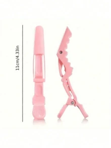 5个/2个多功能发夹，带鳄鱼夹和发型定位夹，适用于美发师和专业发型师，女士塑料防滑发夹，专业沙龙发夹，带鳄鱼夹的发型夹，长嘴夹，鹤嘴夹，卷发造型师之选，家居浴室装饰，发饰 - 彩色 - 查看 5