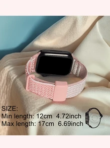 1pc Wave Nylon Elastic Short Watch Band Compatible With Apple Watch Band 38mm 40mm 41mm 42mm 44mm 45mm For Girls And Boys Small Wrist,Adjustable Stretchy Loop Replacement With Magnetic Clasp Compatible With Apple Watch Band Series10 9 8 7 6 5 4 3 2 1 SE
