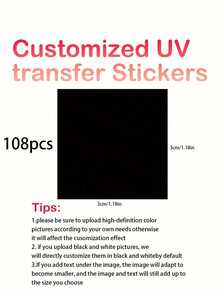 108/63/35 Pcs Customized Clear Scratch-Resistant Waterproof Crystal Labels, Multi-Size Options, Customized Logo, High Adhesion, Suitable For Home, Office, Events, Gifts, High-Definition Printing, Peel-Off Logo / Trademark Stickers, Personalized Gift - Multicolor - View 13