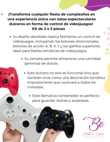 2 dulceros genéricos X box videojuegos decoración fiesta cumpleaños caja personalizada para dulces regalo infantil souvenirs niño gamers cumpleaños mesa temática caja accesorios evento - Rojo y negro - Ver 2