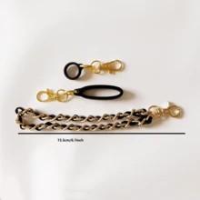 1 Set Smoking Accessory Anti-Lost Kit, Including 1 Metal Wrapped PU Leather Wrist Chain, 2 Different Size Silicone Lanyards, Smoking Accessories, Cigarette Storage, Cigarette Holder Case - Black - View 5