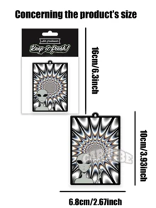 Alien Visual Illusion Effect Card Design,Car Air Fresheners - Hanging Rearview Mirror Scented Tablets, Cool Automotive Decor, Paper-Based Vehicle Air Freshener Combo Set With Assorted Designs, Gift For Friends - Multicolor - View 5