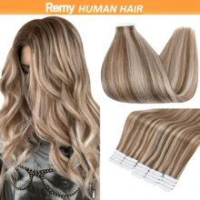 20 片装真人雷米胶带，无缝直发渐变混合 - 适合所有类型的自然外观