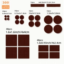 104/300pcs Premium Felt Furniture Pads Set - Non-Slip Heavy Duty Protection Chair Pads For Hardwood And Laminate Floors, Multi-Purpose Self-Adhesive Chair Leg Floor Protectors For Tables, Chairs And Appliances,Noise Reduction Without Scratches,Suitable For Kitchen, Living Room,Cafe(Brown,Beige) - Multicolor - View 3