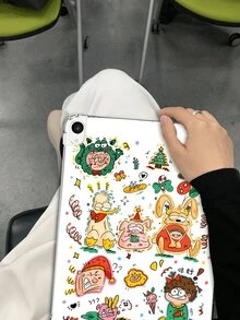 Painted Graffiti 1pc Cute Cartoon Comic Style Anti-Drop Tablet Case Compatible With Galaxy Tab A7 LITE, IPad Pro 11-Inch 2021, IPad 10th Gen - Multicolor - View 2