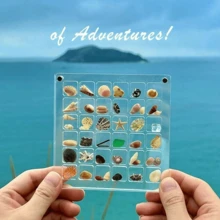 1 个 36 格亚克力透明贝壳储物盒，微型石头海滨标本展示收集昆虫收集盒 - 36格收納盒[僅盒子] - 查看 6