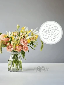 Flower Arrangement Holder Wire Flower Twist Reuseable Floral Frogs For Arrangements Metal Floral Grid For Vase Flower Lid Arranger Floral Plant Stems Bouquets Fixation 4/5/6Inch Gifts Birthday Graduation