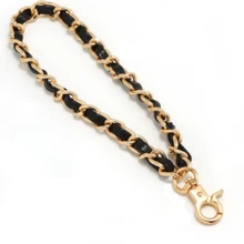 1 Set Smoking Accessory Anti-Lost Kit, Including 1 Metal Wrapped PU Leather Wrist Chain, 2 Different Size Silicone Lanyards, Smoking Accessories, Cigarette Storage, Cigarette Holder Case - Black - View 4