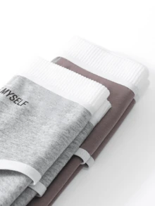 Tween 女童透气撞色腰带运动字母印花比基尼内裤 - 彩色 - 查看 5