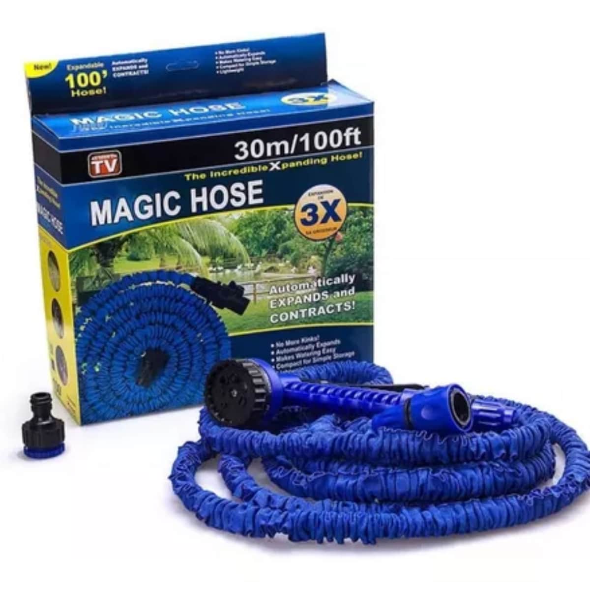 Manguera mágica extensible herramienta riego jardín patio resistente irrigación plantas césped sistema expansible práctico compacta enrollable resistente fácil guardar versátil - Multicolor - Ver 1