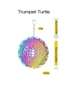 1pc Hummingbird Decoration Hanging Ornament, 3D Wind Chime, Sun Catcher, 3D Colorful Hanging Decor, Yard Decoration, Hummingbird Hanging Spinner, Owl Hanging Decor, Turtle Hanging Decor, Butterfly Hanging Decor, 3D Stainless Steel Hanging, Metal Bird Wind Spinner For Home, Garden, Yard Decoration - Multicolor - View 15