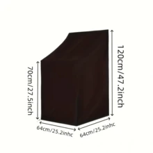 1 pièce Housse de chaise d'extérieur 64*64*120/70cm, housse de meuble de jardin et de patio, protecteur de chaise imperméable, convient pour les chaises de loisirs et de pelouse, décoration de cuisine, articles ménagers, cadeau pour la fête des mères, décoration de chambre, jardin, décoration de cuisine, été, plage, accessoires de voyage, décoration de chambre, squishy, remise des diplômes - Noir - Voir 4