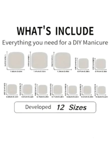 Nâng cấp vẻ ngoài của bạn Bộ 48 dụng cụ làm móng tay và chân 2 trong 1 màu trắng kiểu Pháp thời trang tối giản phù hợp cho phụ nữ và trẻ em gái Dụng cụ làm móng tay - Nhiều màu - Xem 6