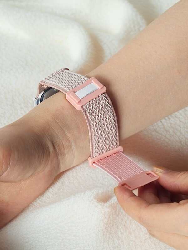 1pc Wave Nylon Elastic Short Watch Band Compatible With Apple Watch Band 38mm 40mm 41mm 42mm 44mm 45mm For Girls And Boys Small Wrist,Adjustable Stretchy Loop Replacement With Magnetic Clasp Compatible With Apple Watch Band Series10 9 8 7 6 5 4 3 2 1 SE