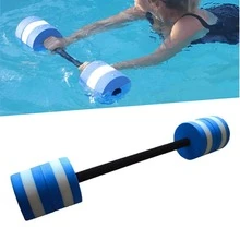 1pc 22.4in(57cm) Aqua Fitness Swim Bar, 2025 New Foam Barbell, Pool Learning Float Props, Sea Sports Foam Bar, Float With Padded Grip, Blue EVA Material, Dumbbell Weight Workout Resistance Training, Aerobics Exercise Equipment, Aqua Circular Buoyancy Balls, Swimming Lesson Specialty Supplies, Long Dumbbells For Beach Hot Springs Indoor Pools Hydrotherapy Exercise Learning - Blue and White - View 1