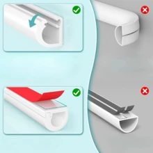 1 cuộn ống dẫn cáp PVC tự dính, bảo vệ cáp sàn, ống dẫn dễ cắt để quản lý cáp, thích hợp cho gia đình hoặc văn phòng - Nhiều màu - Xem 5