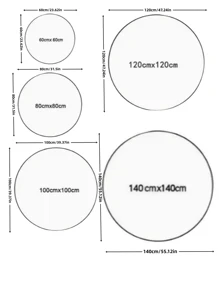 1pc Tapete de área redondo de lã sintética macia, tapete decorativo com design de coelho e flor, resistente a manchas e fácil de cuidar, quarto, decoração de casa, decoração de festival