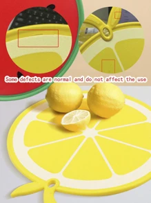 1 pieza Tabla de cortar de plástico con forma de fruta y verdura, tabla de cortar doméstica de sandía para camping