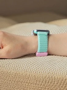 1pc Wave Nylon Elastic Short Watch Band Compatible With Apple Watch Band 38mm 40mm 41mm 42mm 44mm 45mm For Girls And Boys Small Wrist,Adjustable Stretchy Loop Replacement With Magnetic Clasp Compatible With Apple Watch Band Series10 9 8 7 6 5 4 3 2 1 SE