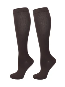 1 Pair Unisex Compression Socks For Running Cycling Training - Breathable Athletic Support Calf Socks With Moisture-Wicking & Muscle Recovery - Multicolor - View 10