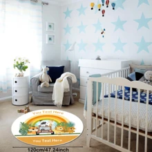 1pc 4 Sizes Customized Custom Rugs Carpet Rugs For Bed Room Rugs Living Room Door Mat Bedroom Rug Carpet For Living Room Cute Little Animal Round Rug Bedroom Rug Imitation Cashmere Living - Multicolor - View 4