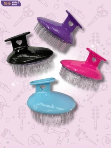 Professional Anti-Dandruff Heart Massage Brush For Scalp Bath Shampoo - 彩色 - 查看 8