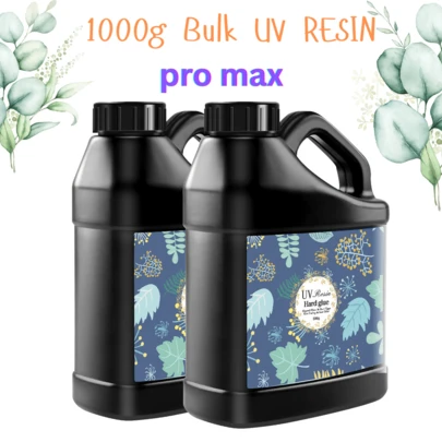 500g/1000g Bulk UV Resin – Large Size Cost-Effective Supply For Projects | Crystal Clear, Quick-Curing, & Non-Yellowing For DIY Crafts, Jewelry, Art Projects & Large-Scale Creations | Easy-To-Use With Silicone Molds & Bezels | Ideal For Bulk Projects, Gifts & Protective Coatings | Perfect For Artists & Home Crafters