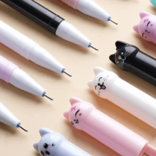 6支装创意猫咪中性笔可爱文具学生水性笔清新办公用品签字笔返校