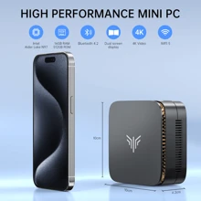 NiPoGi E1 Mini PC Alder Lake N97 (Max 3.6 GHz) 16GB DDR4 512GB SSD, Mini Computer Dual UHD Display 4K @ 60Hz HDTV 2.0+DP 1.4 Desktop PC mit Gigabit Ethernet