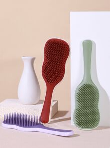 1 Pc Hair Brush Detangler,Self Care Scalp Scrubber, Detangling Comb, Hairbrushes,Detangler Brush For Natural, Curly, Straight, Dry Or Wet Hair Brushes,Creative Detangling Hairbrush For All Hair Types, With Rounded Teeth That Won't Scratch Scalp,Back To School,Travel Holiday Essentials,Hair Accessories For Women