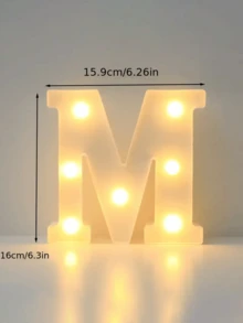 6.3 英寸可定制 LED 字幕灯 - 1 件，壁挂式，电池供电 - 非常适合婚礼、生日、家居装饰 - 白色 - 查看 11