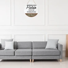 1 pièce Décoration de panneau de pont, décoration de pont circulaire plate 2D à suspendre, panneau de signalisation en bois pour la décoration murale de style ferme, vie extérieure, convient pour la cour, la véranda, le jardin, cadeau de pendaison de crémaillère, cuisine, salle à manger, chambre à coucher, jardin, salle de bain, garage, hôtel, bureau, bar - Facile à accrocher, panneau de 8x8 pouces