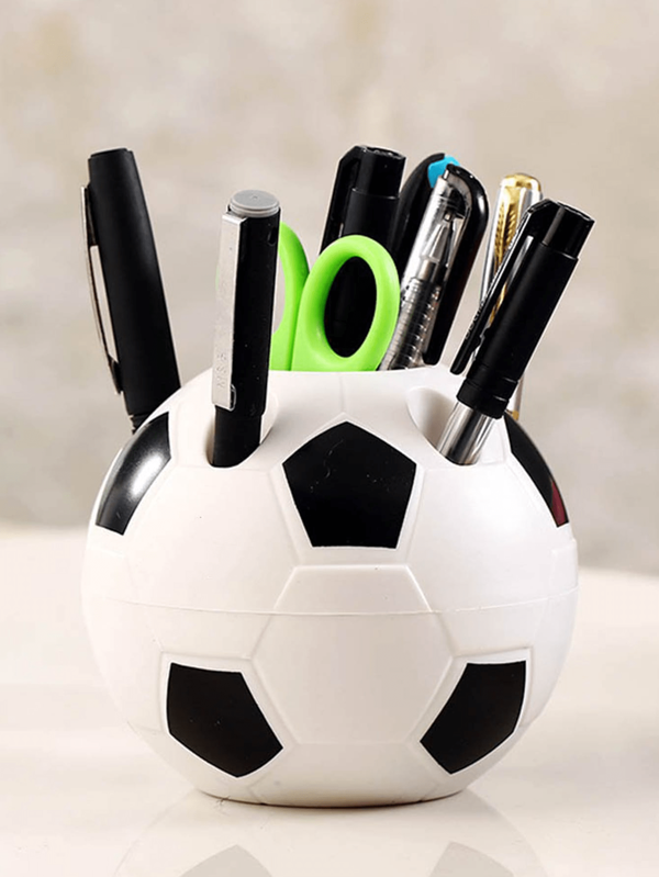 1pc Football Pen Holder, Multifunctional Student Pen Holder, Plastic Storage Pen Holder, Toothpaste And Toothbrush Storage Box Back To School