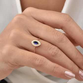 1pc S925 Sterling Silver "Evil Eye" Design Ring With Shiny Zirconia Stone, Elegant Lady's Wedding/Engagement Ring, Quality Jewelry Gift For Loved One