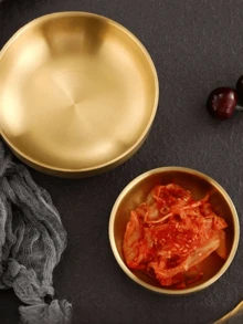 Mini Stainless Steel Sauce Dish,Double-Layer Round Seasoning Bowl,Sushi Dipping Pinch Bowl,Anti-Scald,For Appetizer, Side Dish, French Fries, Ketchup,Dinner Plate Condiment Dish,Home,Parties Or Restaurant Use,Family Picnic,Party - Multicolor - View 4