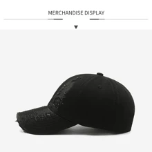 1pc Distressed Casual Denim Baseball Cap, Lightweight Adjustable Trucker Hat, Sun Protection, Woven Craft, Hand Wash/Dry Clean