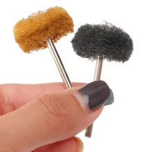 5/10/20pcs Mini Nylon Abrasive Brush With Shank For Polishing & Grinding, Suitable For Buffing And Brushing, Equipped With 3mm Handle Tools