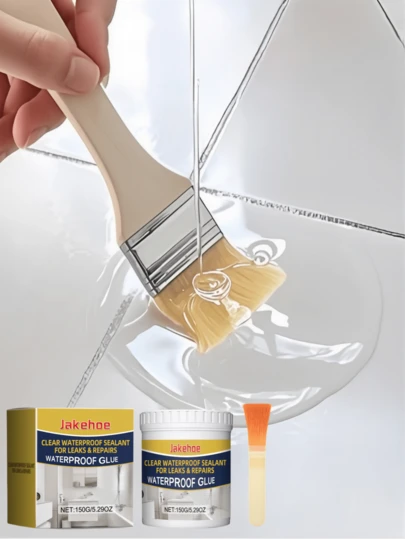 1pc 150g Transparent Waterproof Sealant Glue, Waterproof Coating Adhesive, Tile Leak Repair Material Transparent Glue